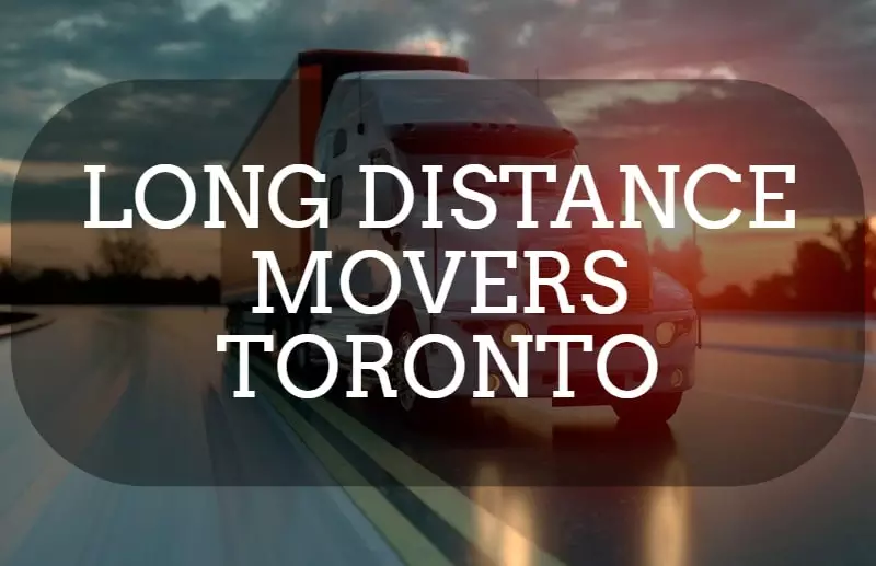 Long-distance moving truck on the highway